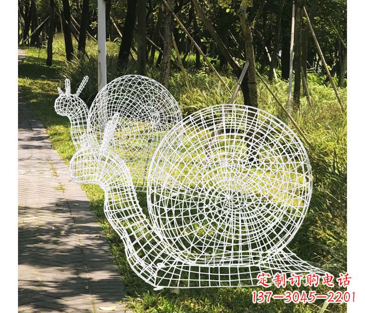 内江镂空蜗牛不锈钢雕塑12