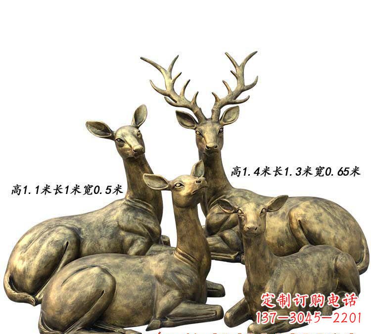 内江精致鹿群铜雕,雕刻出无可比拟的优雅