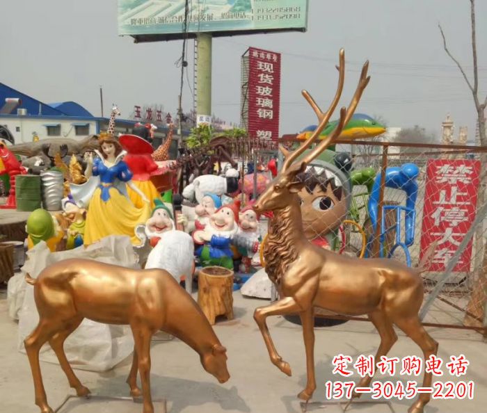 内江优雅经典,中领雕塑鹿铜雕塑