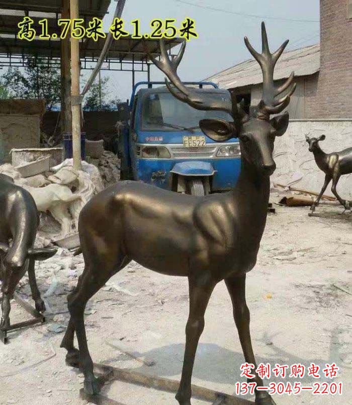 内江艺术精美,高品质鹿铜雕塑