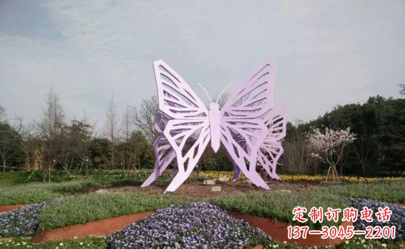 内江旅游区不锈钢蝴蝶景观雕塑
