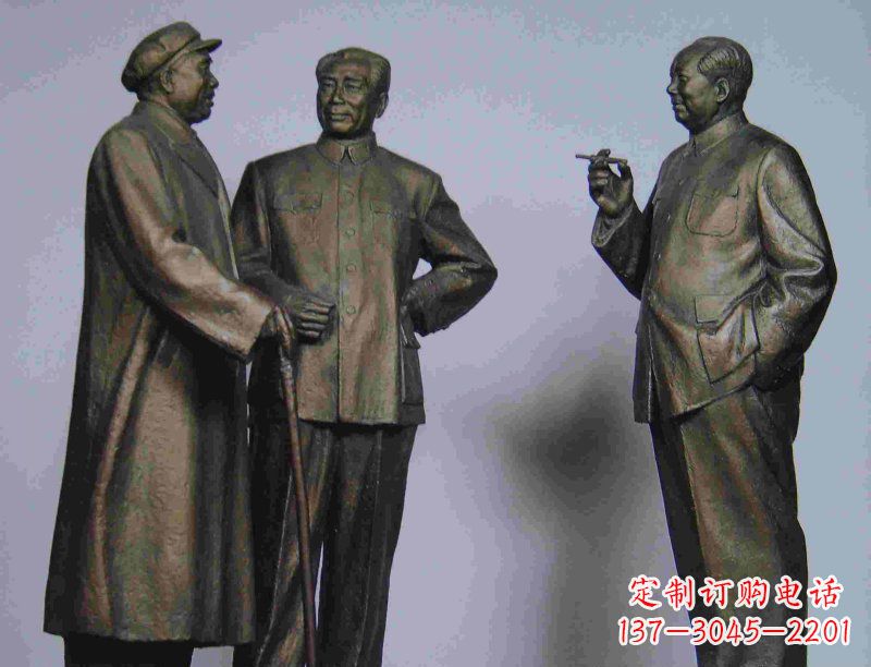 内江标题:伟人朱德毛主席铜雕——传承毛主席精神