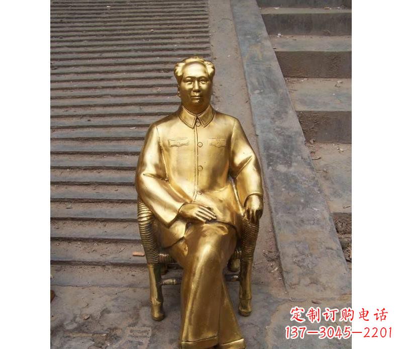 内江毛泽东伟人铜雕纪念像