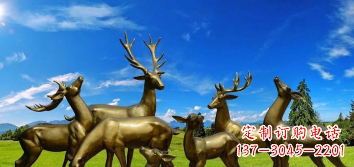 内江静谧之美,梅花鹿铜雕装点你的家