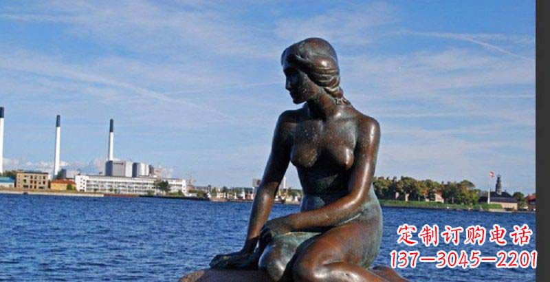 内江欣赏优雅妩媚的美人鱼铜雕