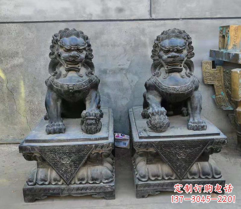 内江狮子雕塑,象征霸气的家门口装饰