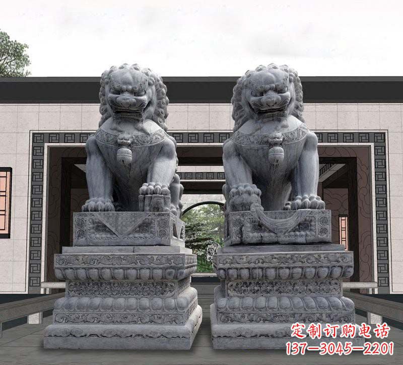 内江青石传统狮子石雕,引领传统艺术气息