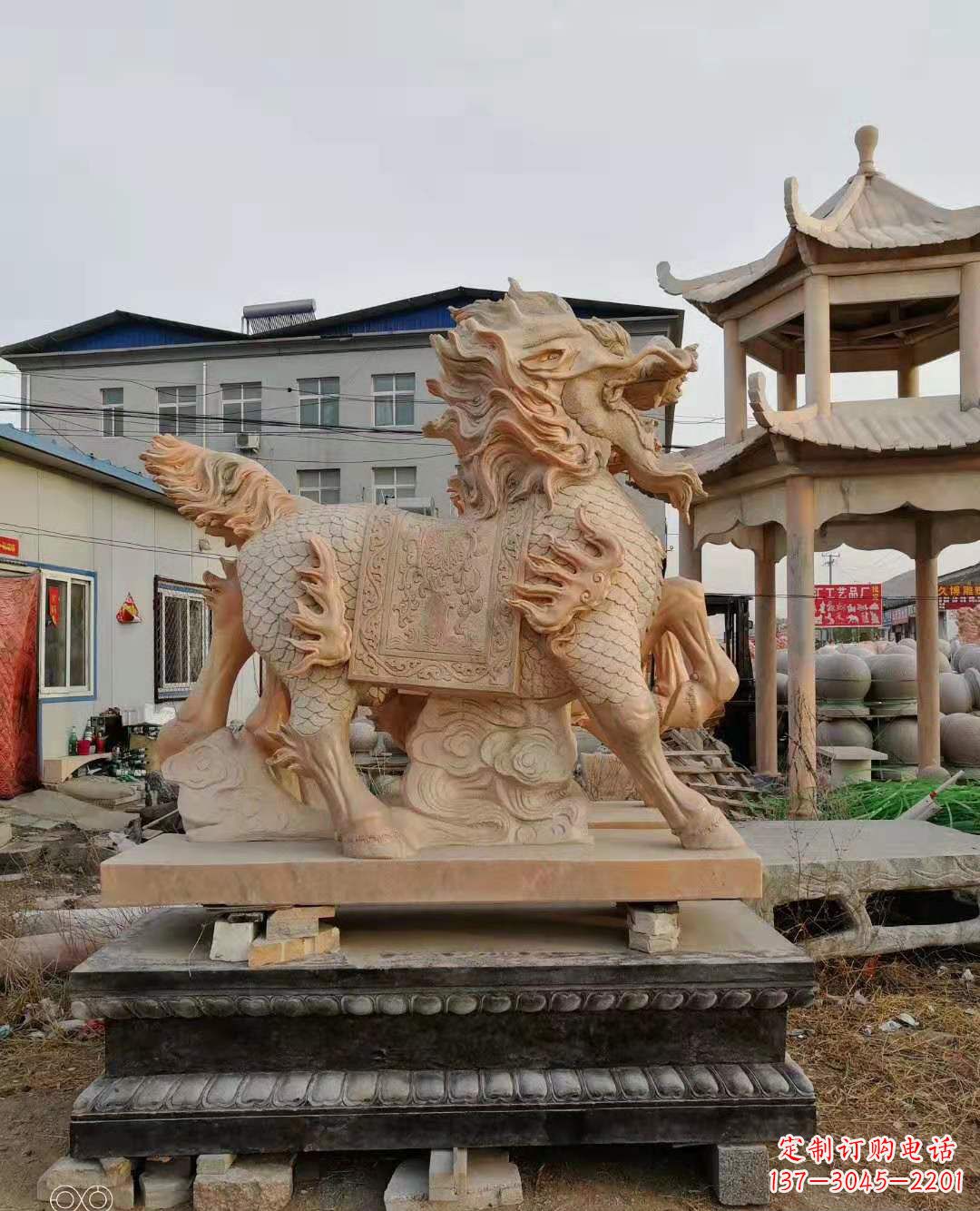 内江麒麟石雕,中领雕塑独特定制