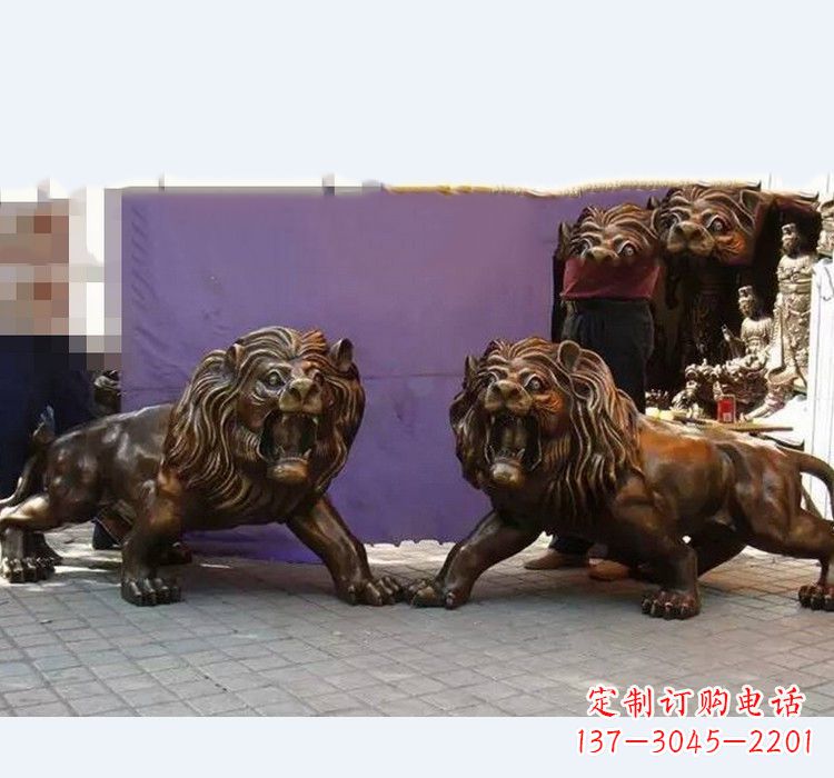 内江中领雕塑精心打造的正宗西洋狮子铜雕,表面…