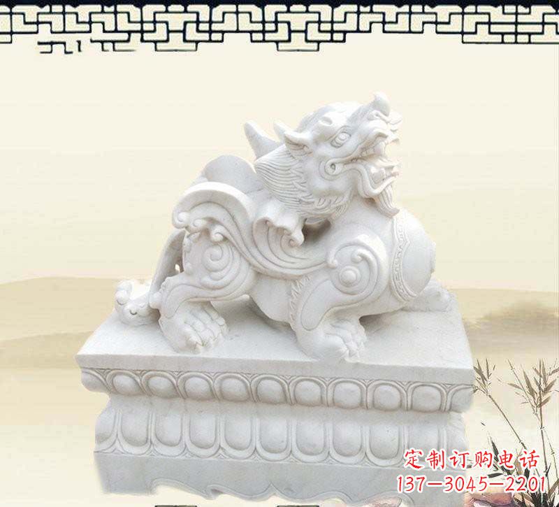 内江精美貔貅石雕雕塑,烘托家门口的神秘感