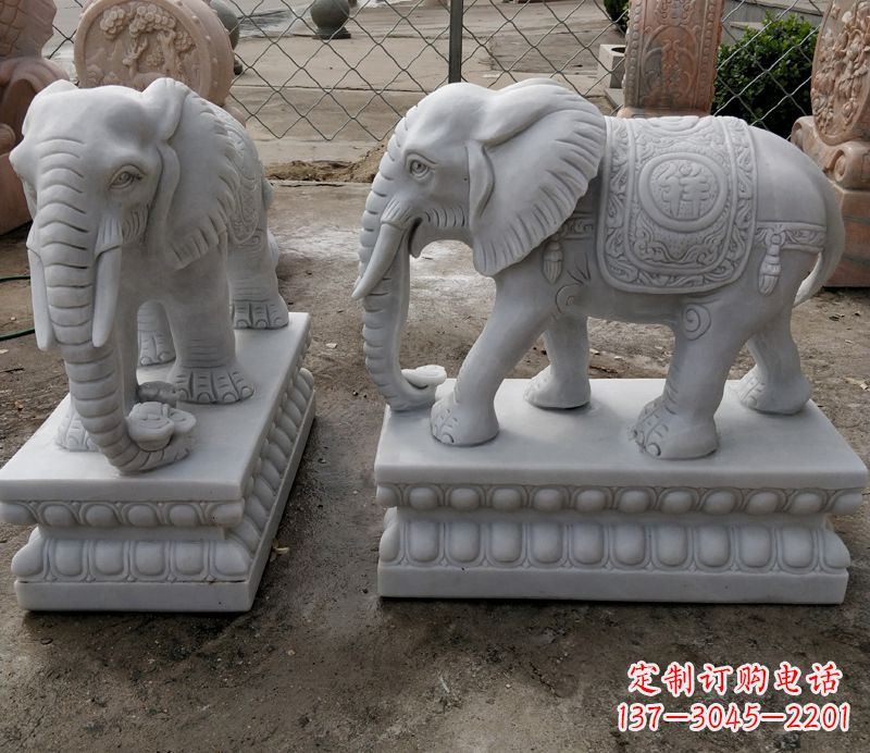 内江石雕大象,营造优雅气派