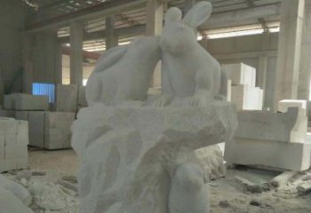 内江精美的中国古典生肖兔雕塑