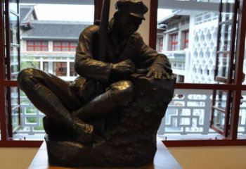 内江铜雕红军战士纪念雕塑，烈士镌刻永恒记忆