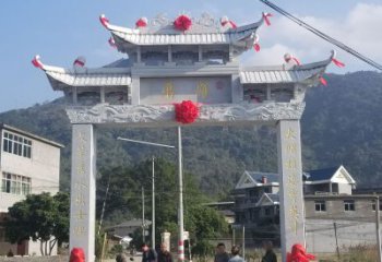 内江红旗渠分水苑牌坊浮雕雕塑：专业雕塑定制服务