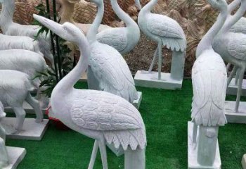 内江花岗岩仙鹤雕塑，给您的家增添浓浓的古典风情