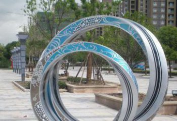 内江铸造精良的不锈钢圆环雕塑