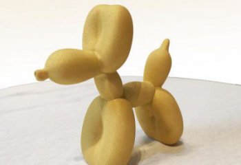 内江黄色不锈钢雕塑狗，展现场面气势