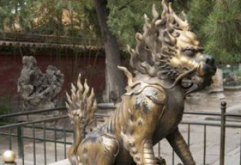 内江钜惠雅致：优质黄铜铸铜麒麟雕塑