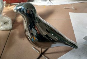 内江精致现代镜面不锈钢鸽子雕塑
