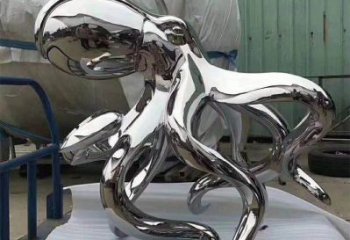内江精致华丽的镜面不锈钢章鱼雕塑