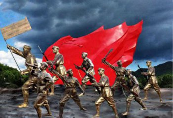内江纪念伟大革命先烈的红军雕塑