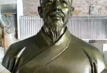 内江李时珍头像铜雕，为纪念传奇祖国医学家