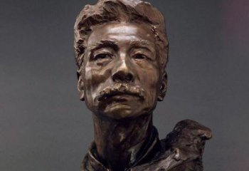 内江鲁迅校园名人铜雕，展现鲁迅文学精神