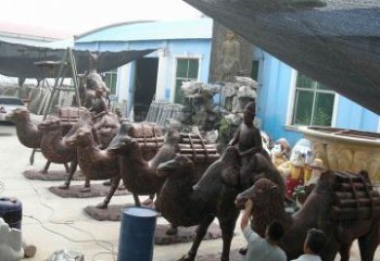 内江骆驼公园动物铜雕魅力无限