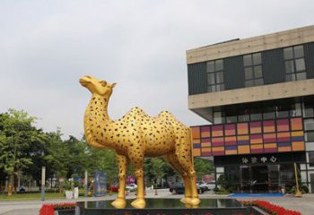 内江闪亮可爱的不锈钢骆驼雕塑
