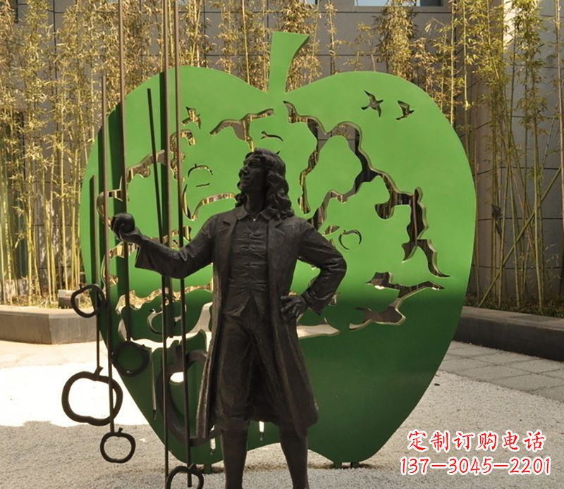 内江牛顿公园铜雕,艺术品升华人物形象