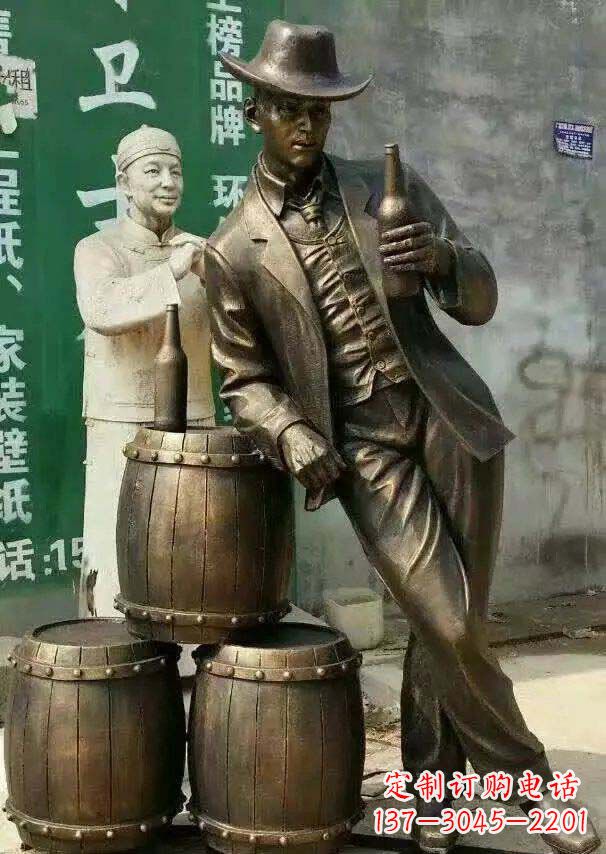 内江精美高雅的牛仔铜雕
