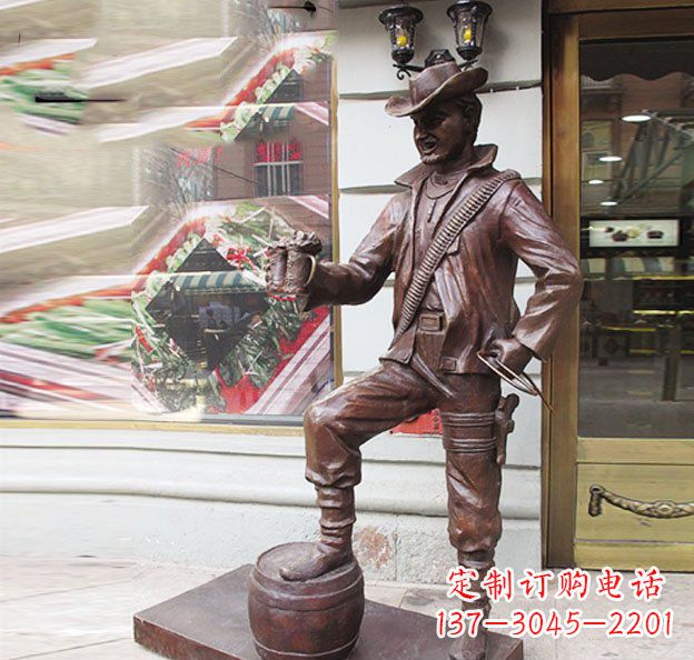 内江别具特色的牛仔铜雕