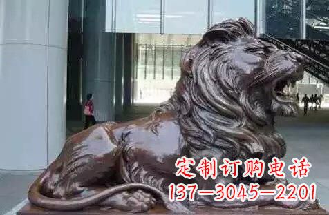 内江华丽铜雕狮子,风格独具特色