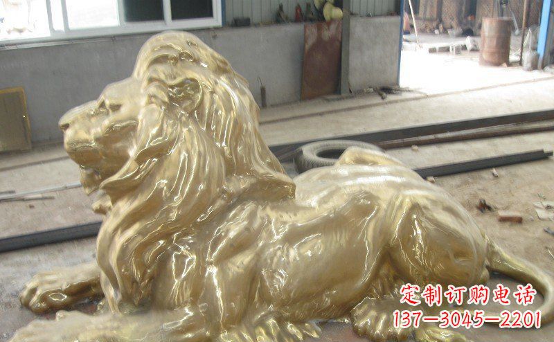 内江高雅凝金,西洋狮子铜雕来自中领雕塑