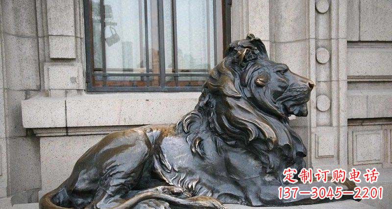内江心动不如行动,西洋狮子铜雕真实还原精美