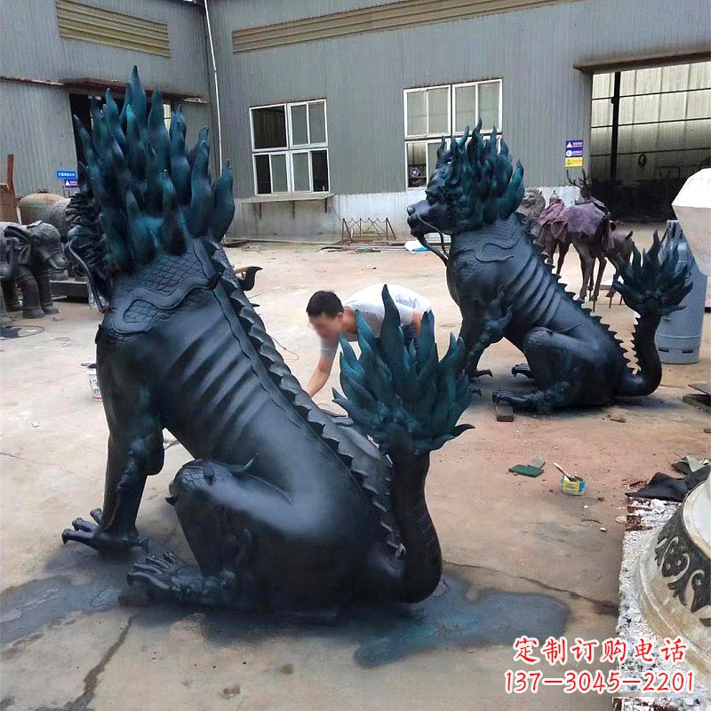 内江高端麒麟雕塑,定制一流雕塑品质