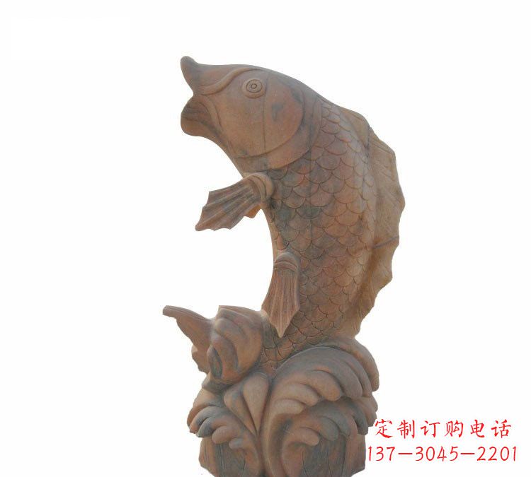 内江鲤鱼石雕,精细雕刻让你赞叹不已