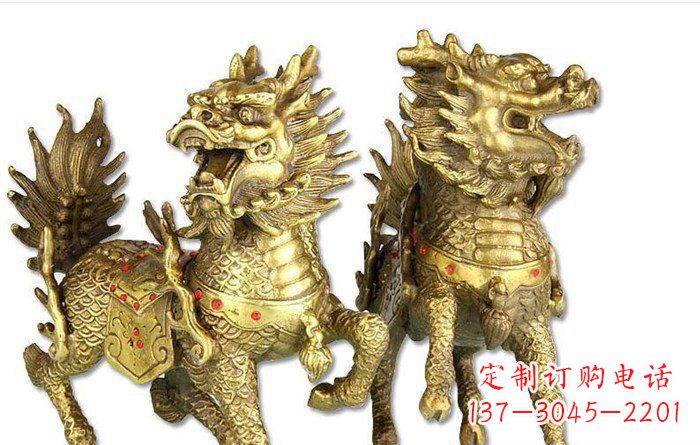 内江开启财富运势的麒麟招财雕塑