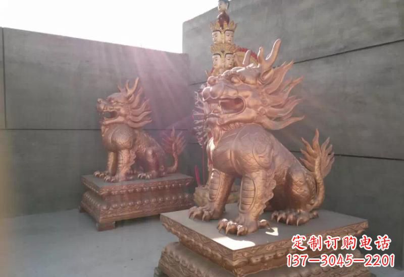 内江拥有传统文化魅力的麒麟铸铜雕塑