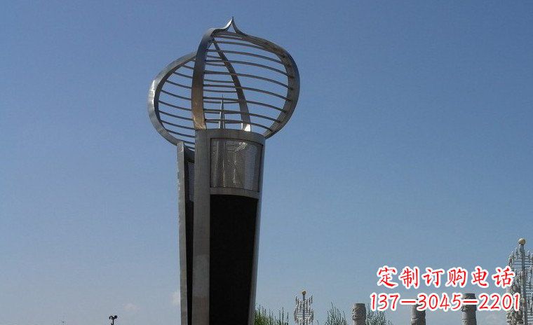 内江中领雕塑:不锈钢火炬形雕塑