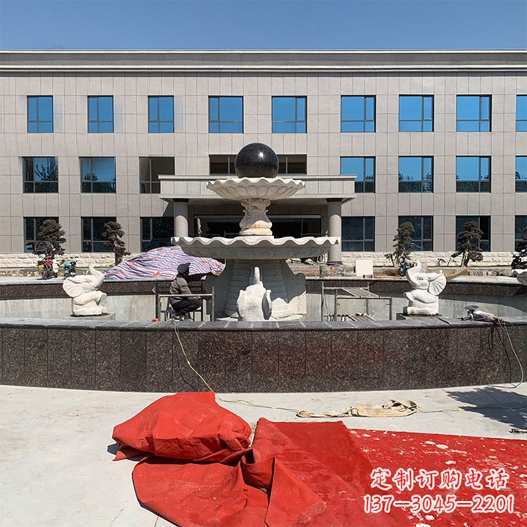 内江中领雕塑:招财石雕喷泉雕塑