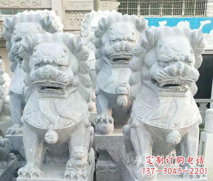 内江企业景观装饰大理石狮子雕塑