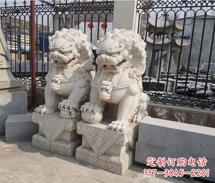 内江中领雕塑:精美大理石狮子雕塑