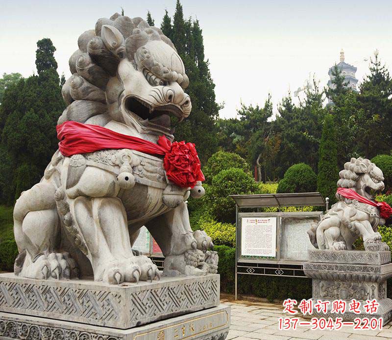 内江艺术精美大理石狮子雕塑