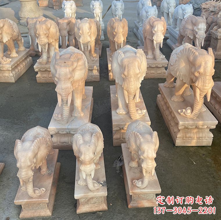内江翘鼻大象石雕,传承经典浓烈之美