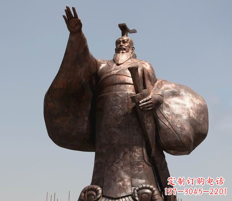 内江秦始皇铜雕精美塑像，让历史回溯至您身边