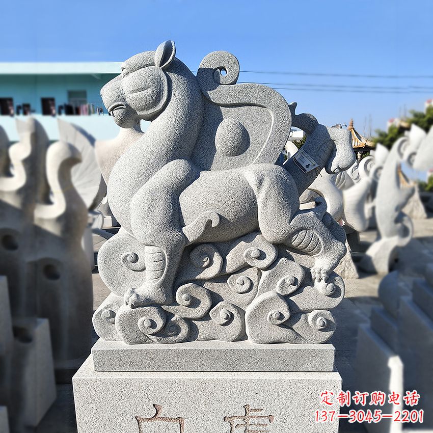 内江精美动物雕塑——上古四神兽石雕之白虎