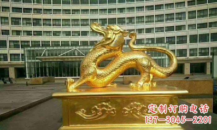 内江正宗青龙铜雕,精致细腻的艺术品