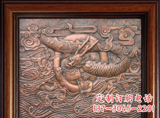 内江精美青龙铜浮雕，集传统与现代于一身