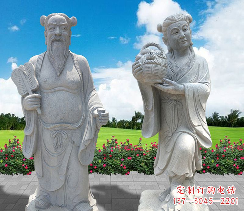 内江青石八仙过海石雕永久保存您心中的传统宗族魅力